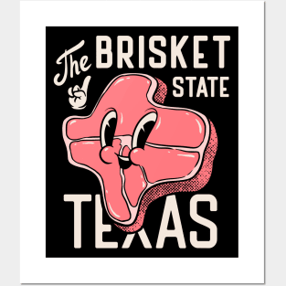 Texas the Brisket State (Black) | Texas Pitmaster BBQ Beef Barbecue Dads Backyard Premium Quality BBQ | Backyard Pool Party BBQ | Summer Posters and Art